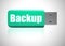 Back up data concept icon shows the importance of a backup plan - 3d illustration