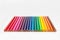 Back view of a group of color pencils