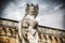 Back view of Neptune statue in Piazza della Signoria in Florence