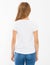 Back view pretty girl in blank white t-shirt. t shirt design and people concept. Shirts front view isolated on white background, m