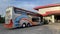 Back View Of A Row Of Buses (Rosalia Indah) In The Subang Rest Area