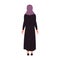 Back view of standing muslim businesswoman