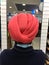Back view of a turban.