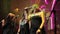 Back-vocalist singer girls sing on back-vocal on stage