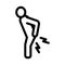 Backache Icon Vector Outline Illustration