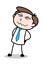 Backache - Office Businessman Employee Cartoon Vector Illustration