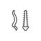 Backbone anatomy line outline icon