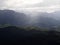 Backcountry nature landscape mountain panorama at Bell Rock lookout in Maungaharuru Range Tutira Hawkes Bay New Zealand