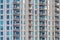 Backdrop pattern. Facade of residential apartment building