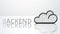 BACKEND word and backlit cloud icon, modern technology concept