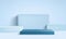 Background  3d blue rendering with podium and minimal blue pastel wall scene, minimal abstract background 3d rendering