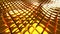 Background 3D with gold cubes waves field, abstract technology design