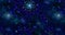 Background of abstract galaxies with stars and planets with deep blue sea motifs of the universe night light space