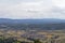 Background with aerial view on lavender fields at Provence, South of France