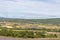 Background with aerial view on lavender fields at Provence, South of France