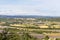 Background with aerial view on lavender fields at Provence, South of France