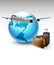 Background with airplane and globe. Travel concept