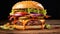 background american burger food third