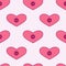 Background with applique hearts