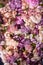 background of assorted pastel flowers, rose, pink, purple