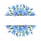 Background banner with bluebell flowers. Vector illustration.
