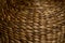 Background of basket surface. Pattern background. Wicker straw Basket. Handcraft weave texture natural wicker, texture basket