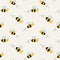 Background with bees. Vector illustration.