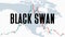 background of Black Swans event stock market on white background