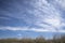 Background blue sky picture of prairie grasslands.