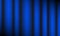 Background with blue velvet curtain. Theatrical drapes