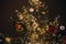 background blur christmas street colored illumination garland