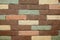 Background, brick wall, multicolored large brick