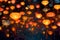 Background of bright traditional chinese lanterns