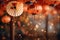 Background of bright traditional chinese lanterns