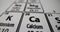 Background of chemical elements of periodic table