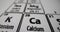 Background of chemical elements of periodic table