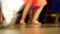 Background - children`s tournament on ballroom dances - feet on the floor