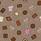 Background with chocolate candies