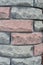 Background of chopped round brick.