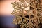 background with christmas decoration snowflake. Holiday decor concept