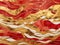 Background of Christmas red and gold pattern, brushed and watercolor style, non-uniform small ripples