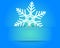 Background with a christmas single snowflake