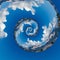 Background clouds sky spiral twirl. sun