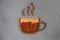 Background with coffee. Top view of roasted and ground coffee to a whole, unground coffee beans background.
