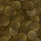 Background of coins. Seamless pattern