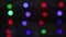 Background colored circles alternately change color. Green, red and purple Color, blurred, bokeh lights background.