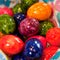 Background of colorful marbled Easter Eggs