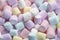 Background of colorful marshmallows. Generative AI