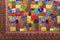 Background of colorful patchwork fabrics