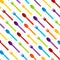Background with colorful spoons and forks